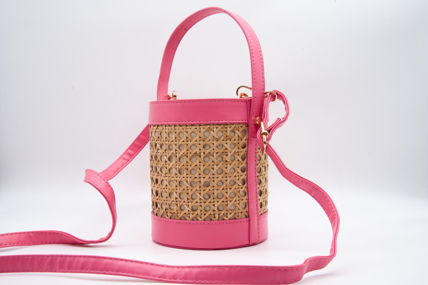 Borsa secchiello rattan