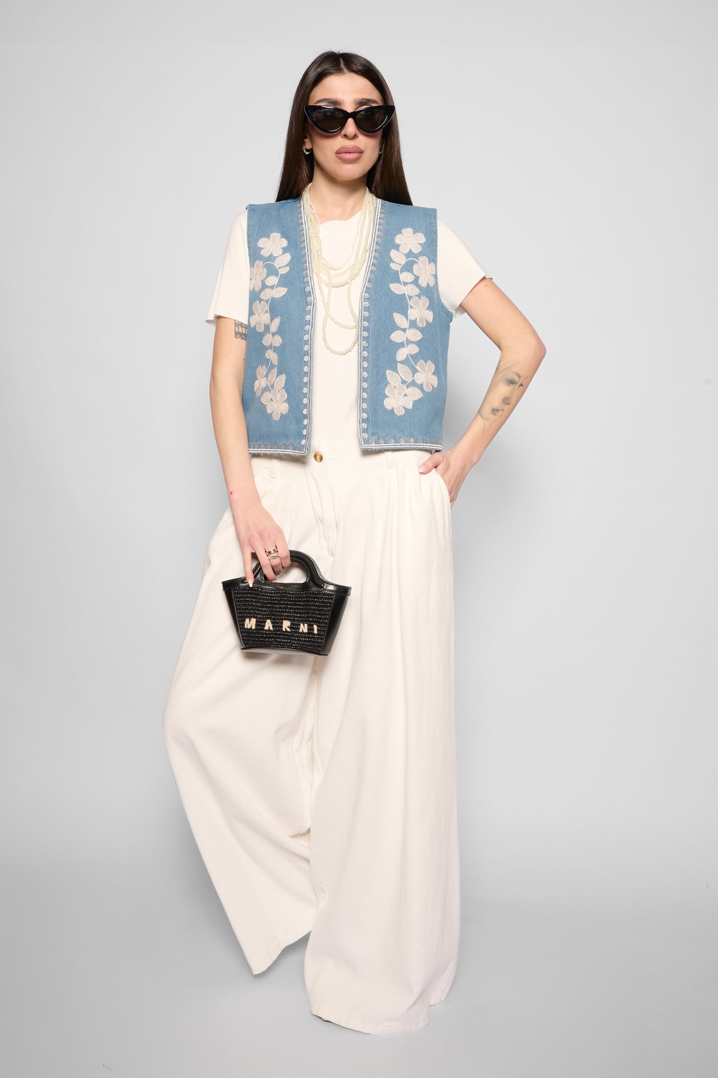 Gilet ricami boho-chic