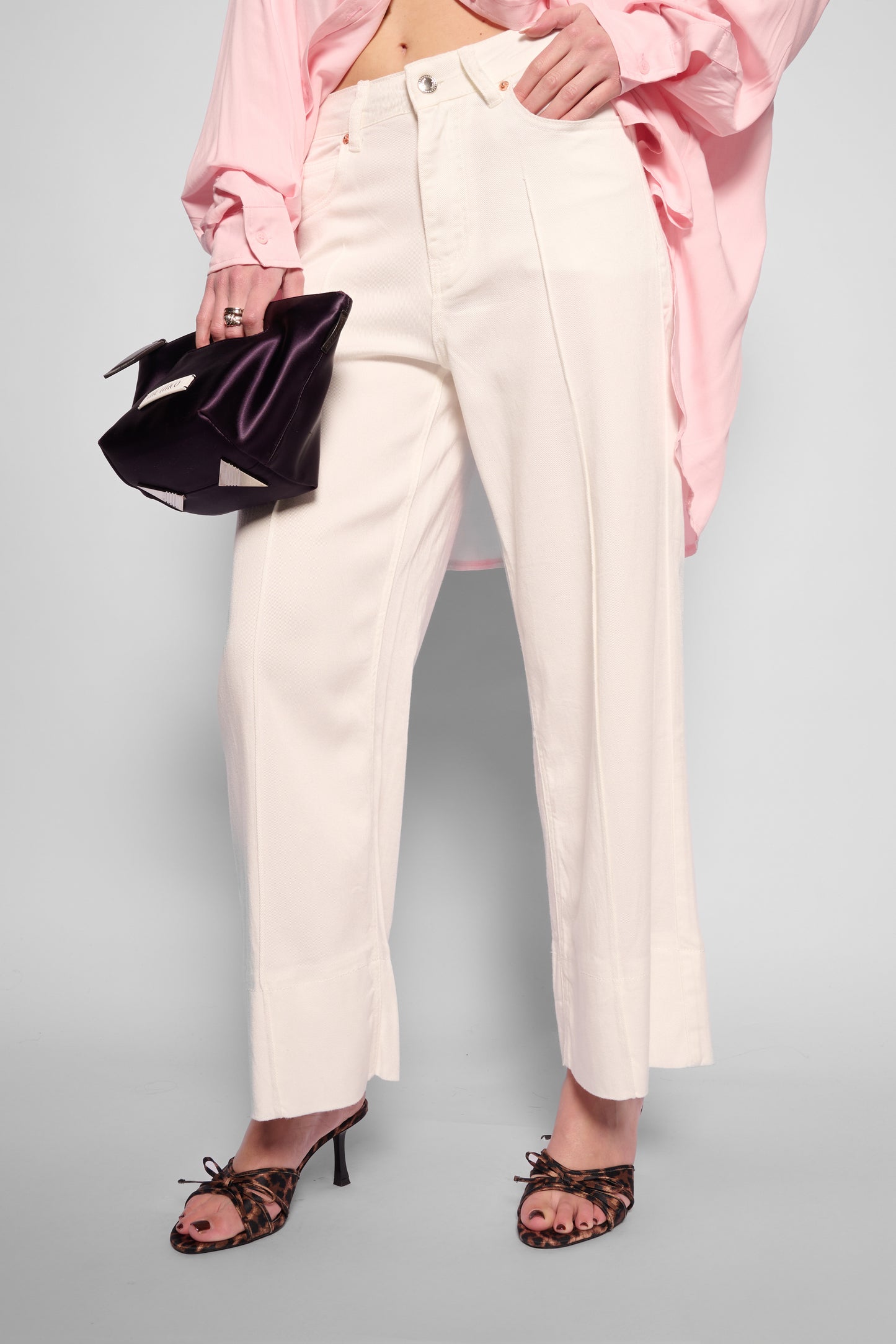 Jeans bianco wide leg