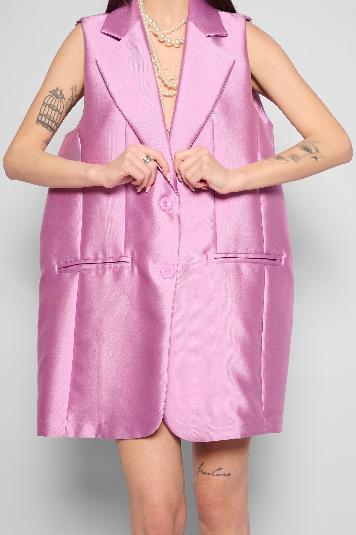 Gilet-vestito lilla