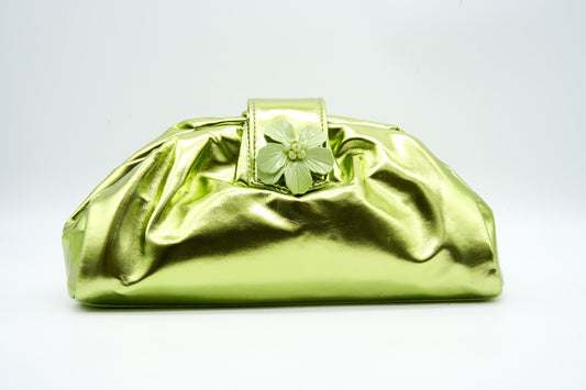 Pochette fiore metallizzata