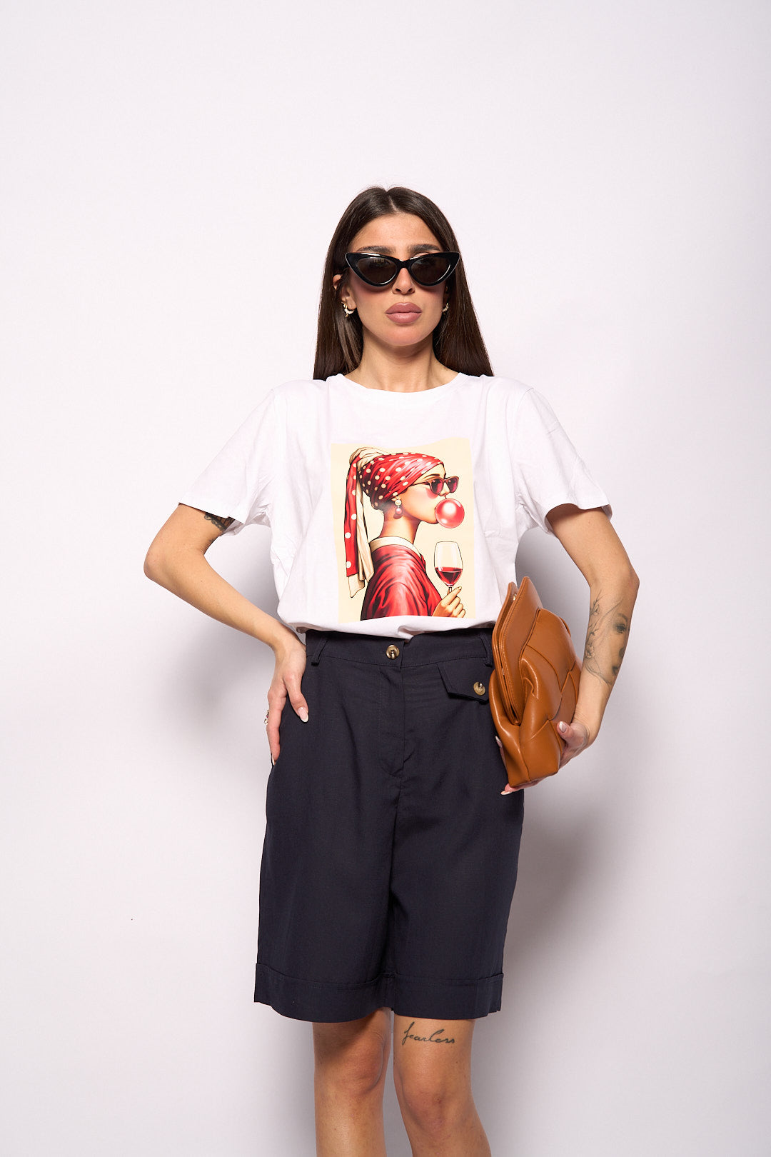 T-shirt stampa rossa