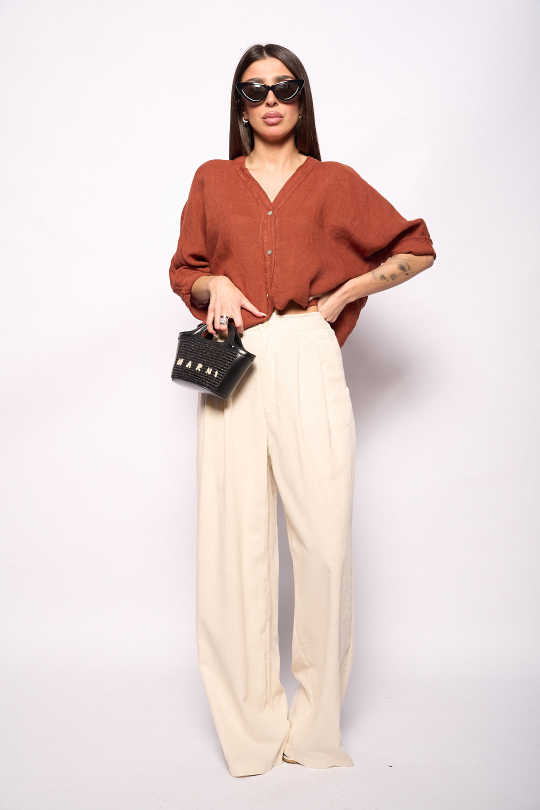 Camicia lino coreana