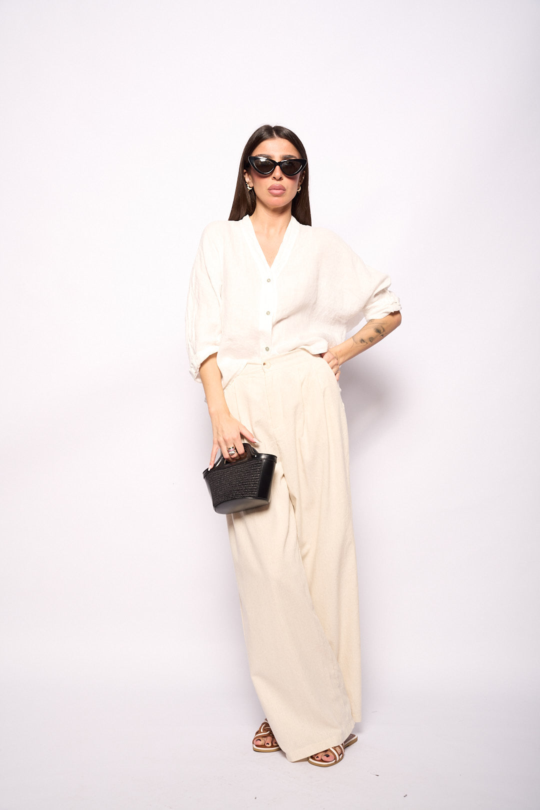 Camicia lino coreana