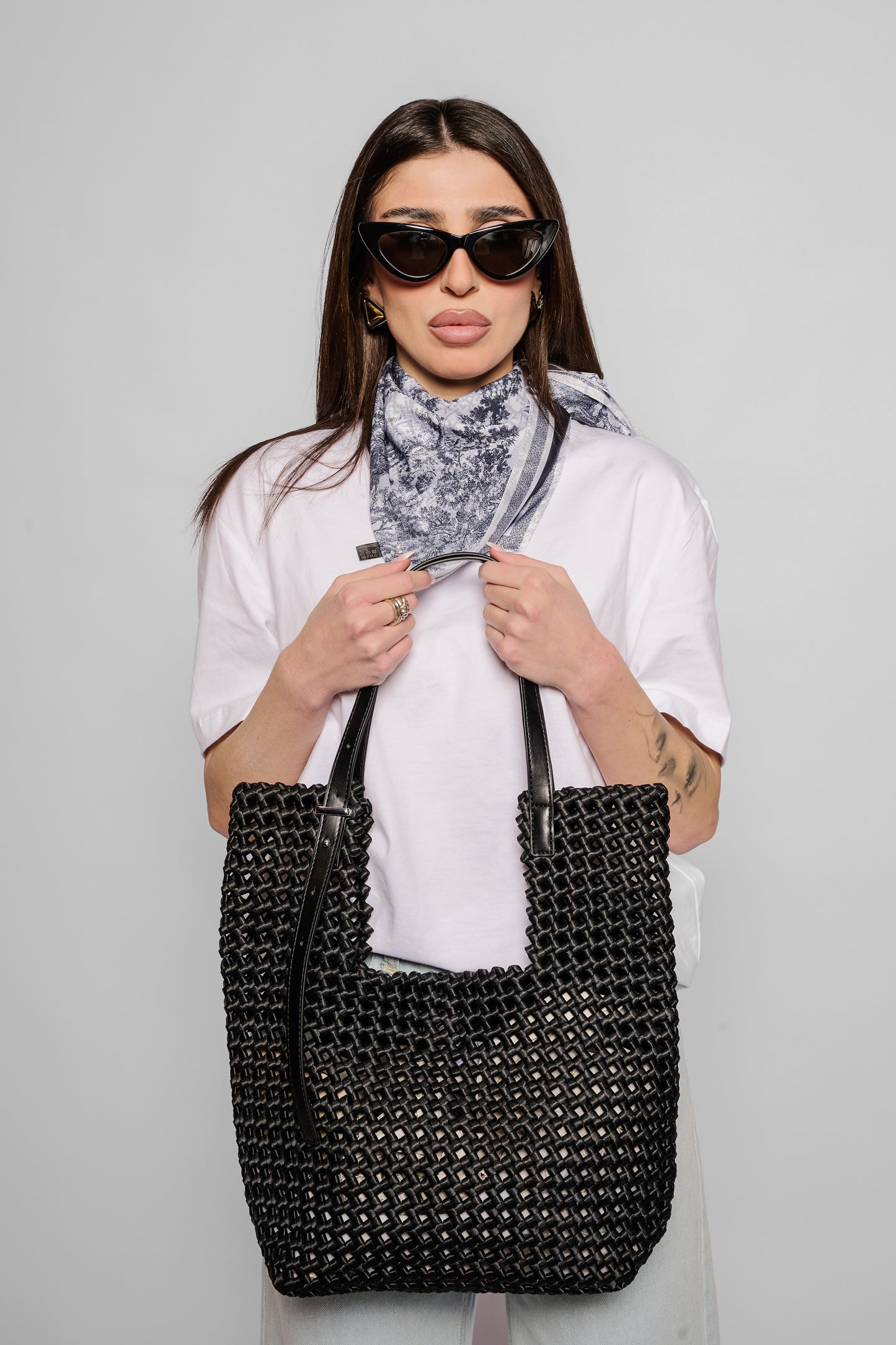 Borsa rete satin
