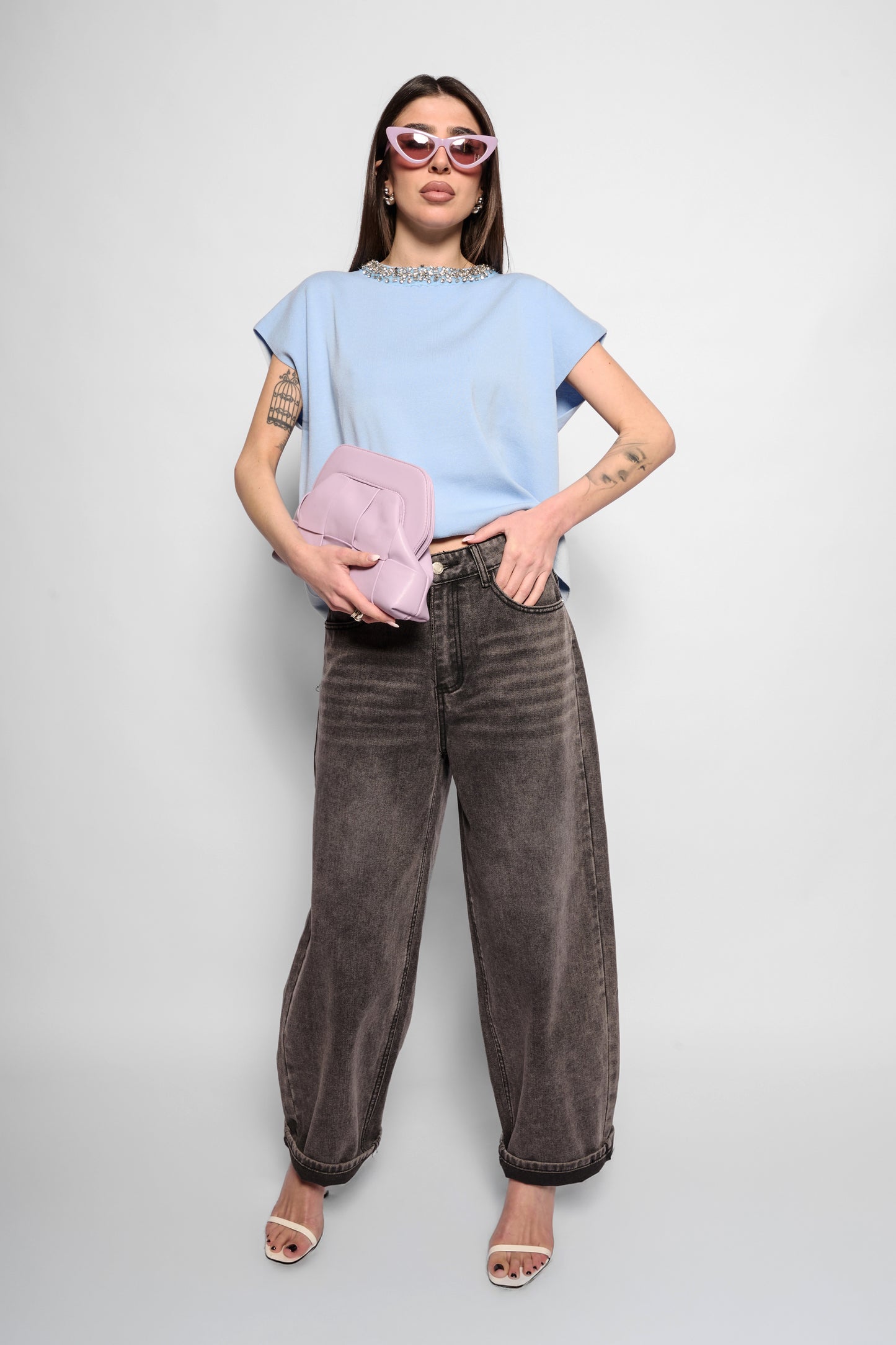 Maglia collo gioiello