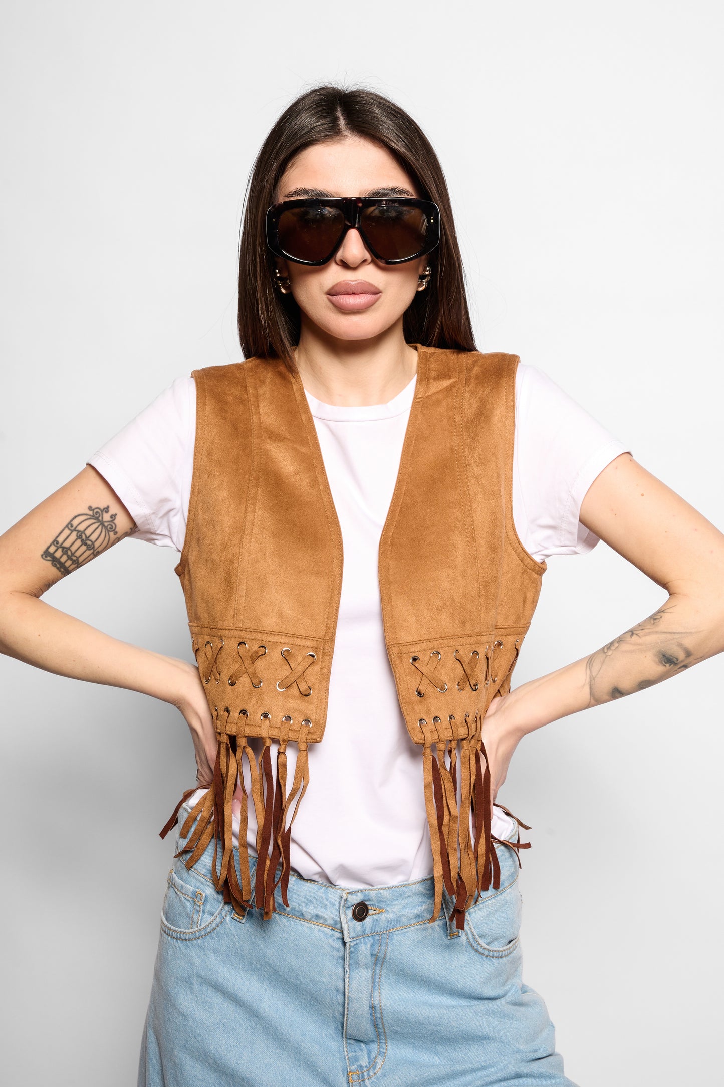 Gilet camoscio