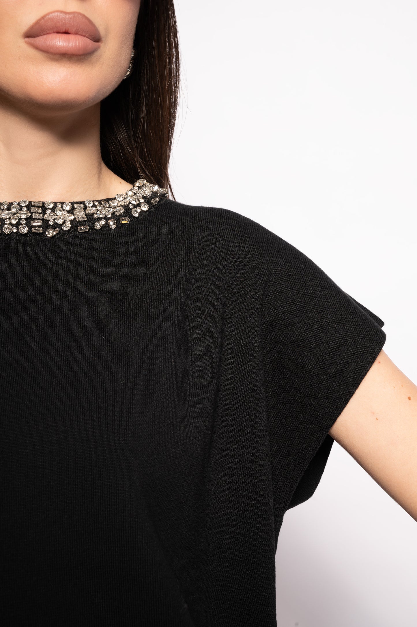 Maglia collo gioiello