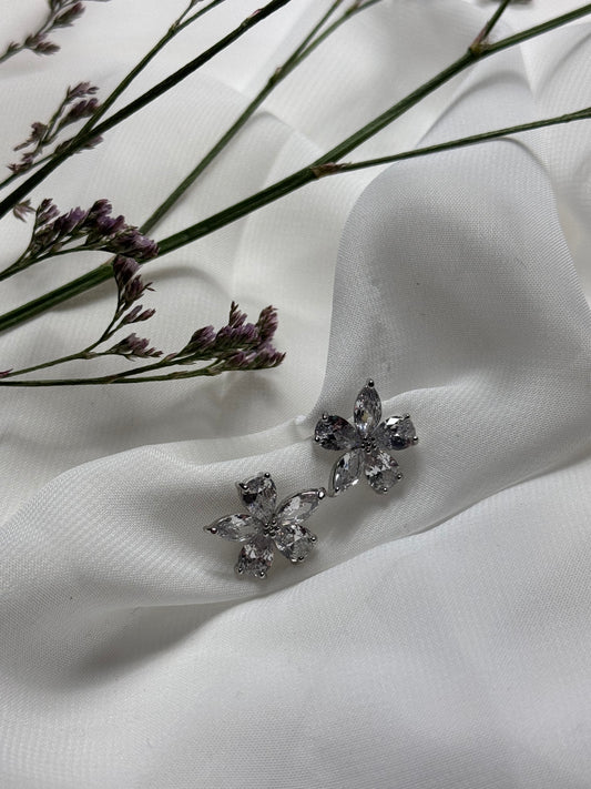 Orecchini fiore cristalli