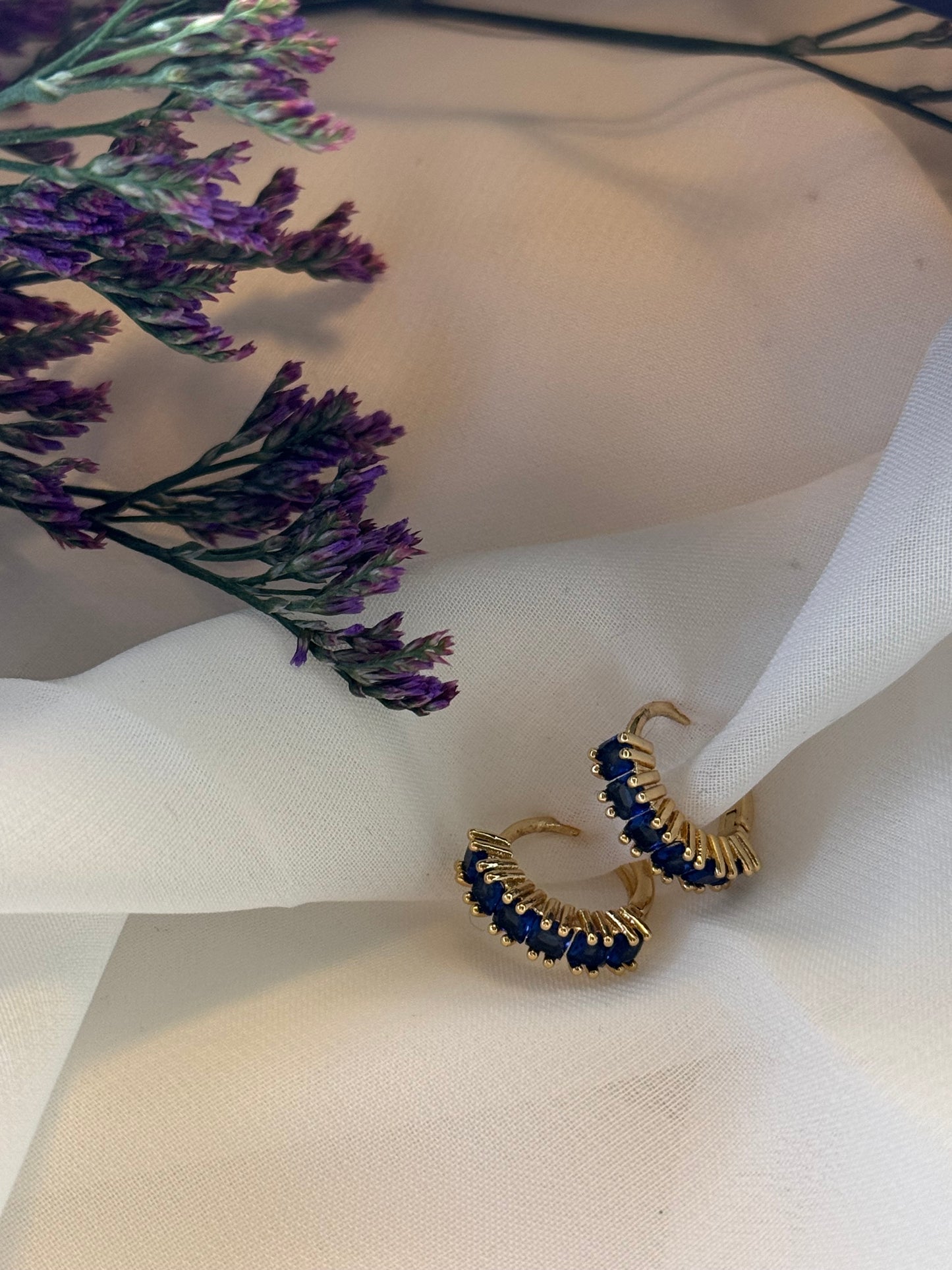 Cerchietti zirconi blu