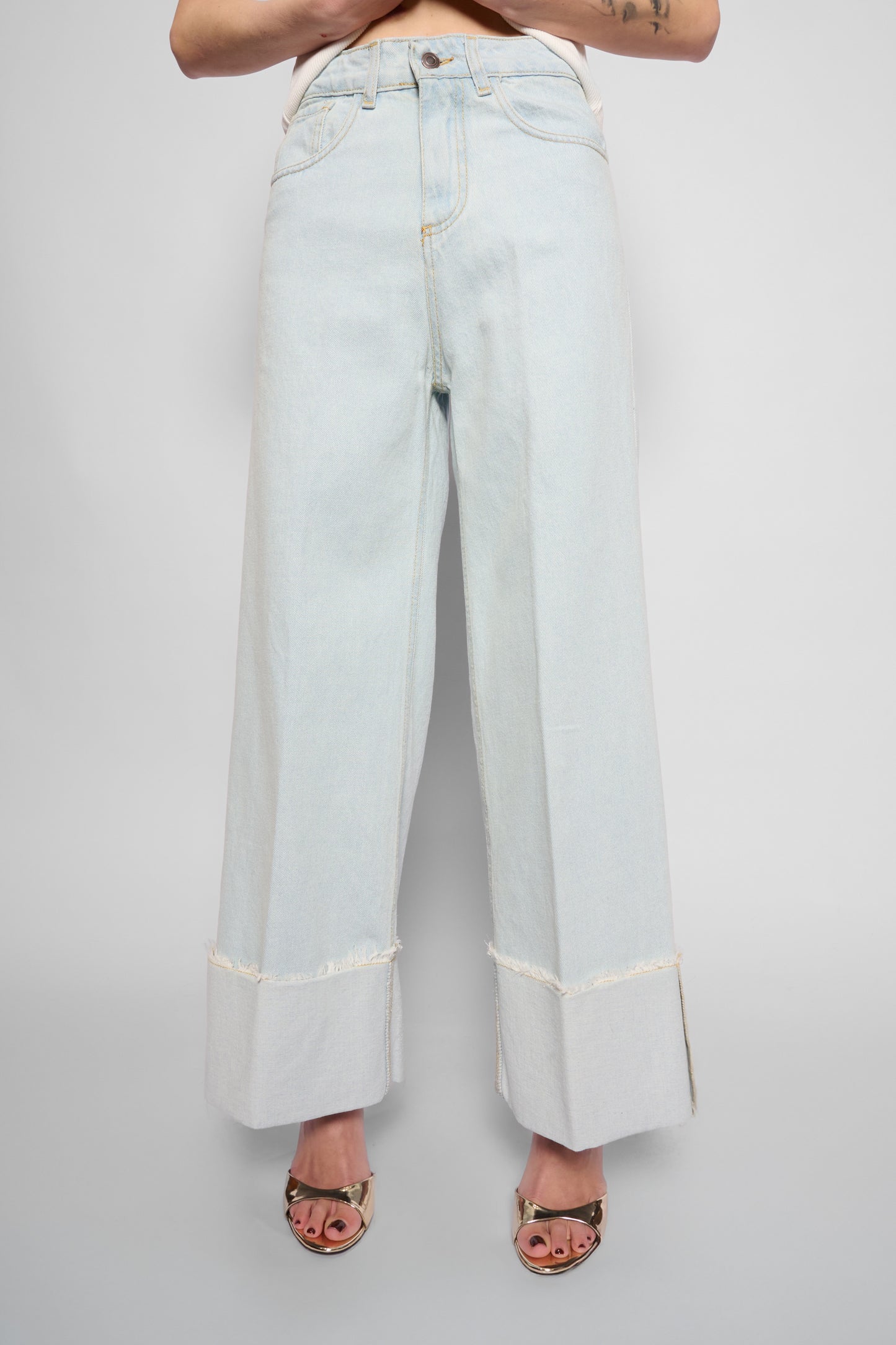Jeans chiaro wide leg