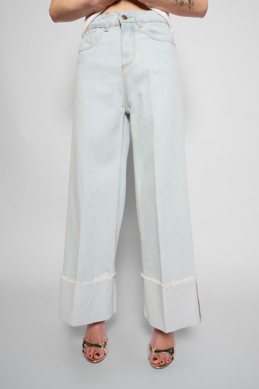 Jeans chiaro wide leg