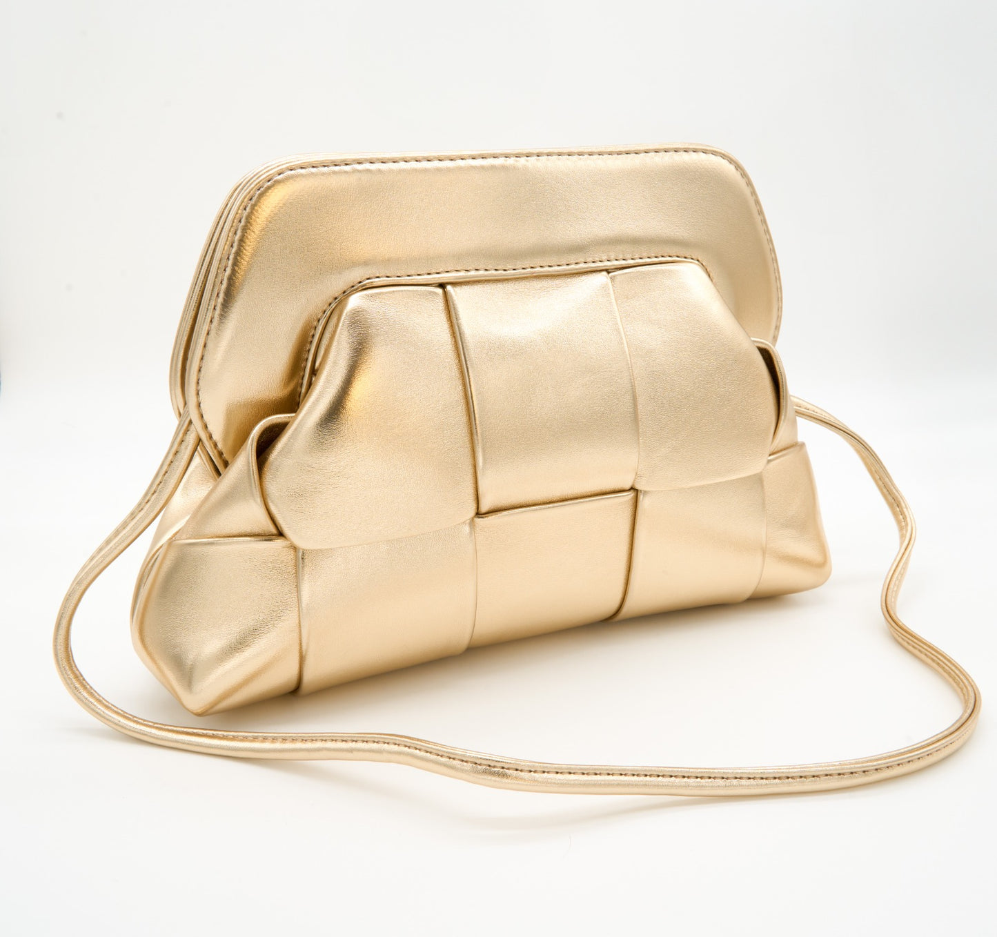 Pochette intreccio gold
