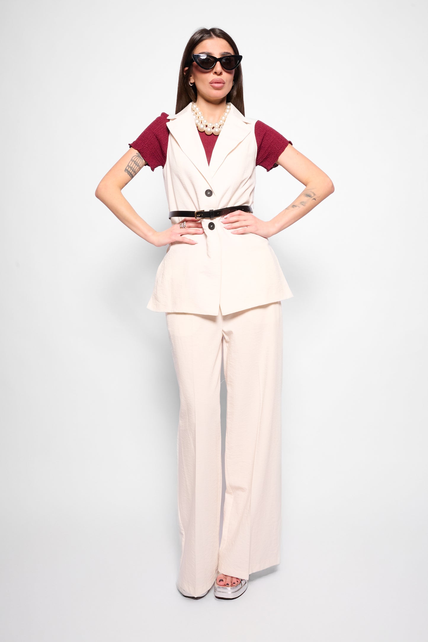 Gilet bianco tailleur