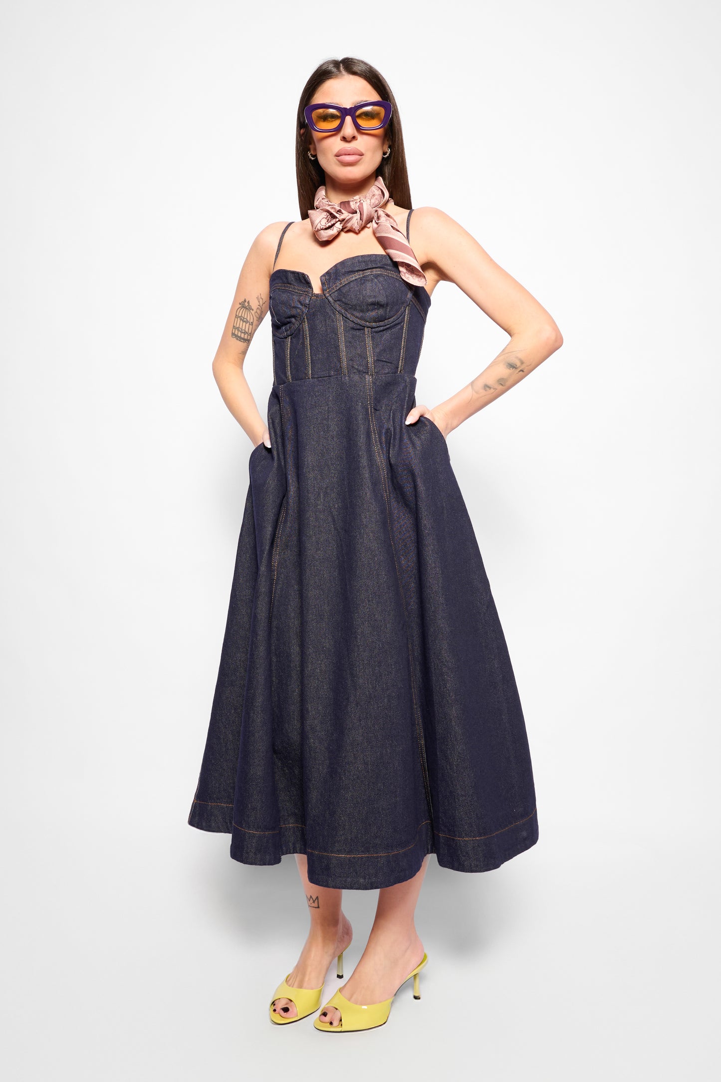 Vestito bustier denim