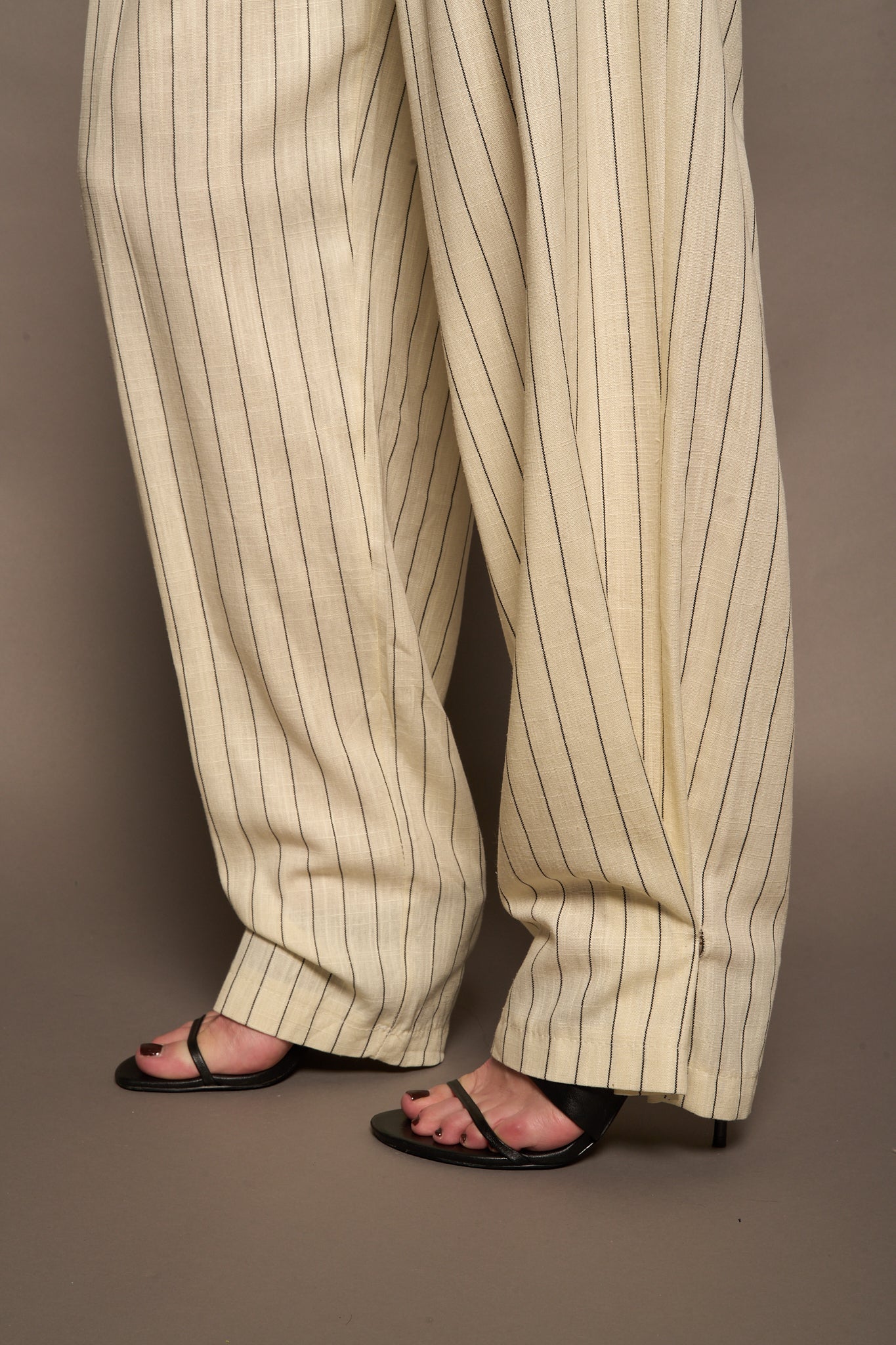 Pantalone righe bianco