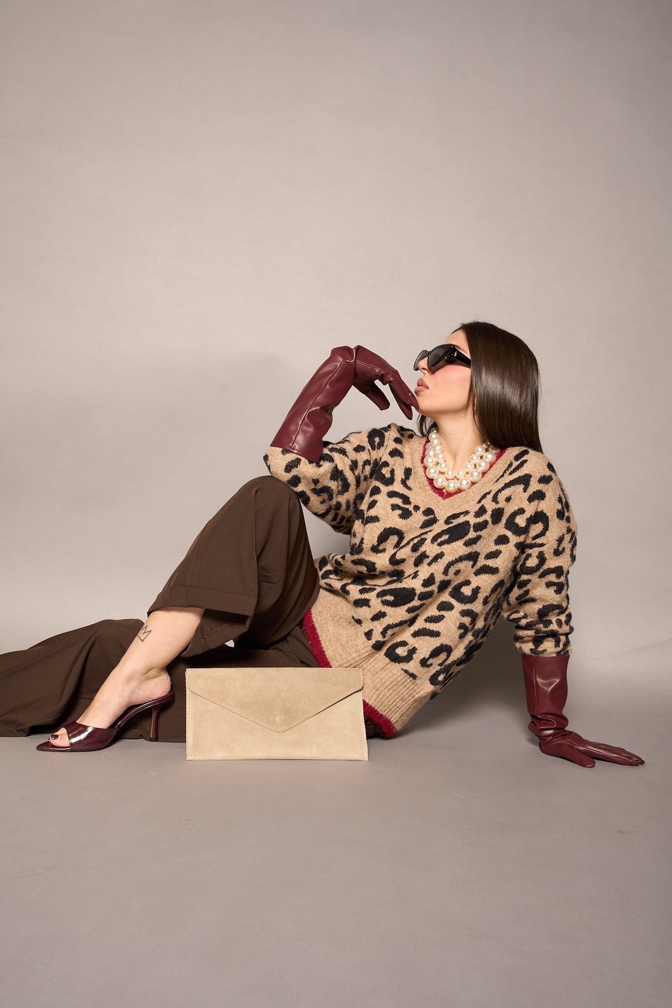 Maglione leo scollo V