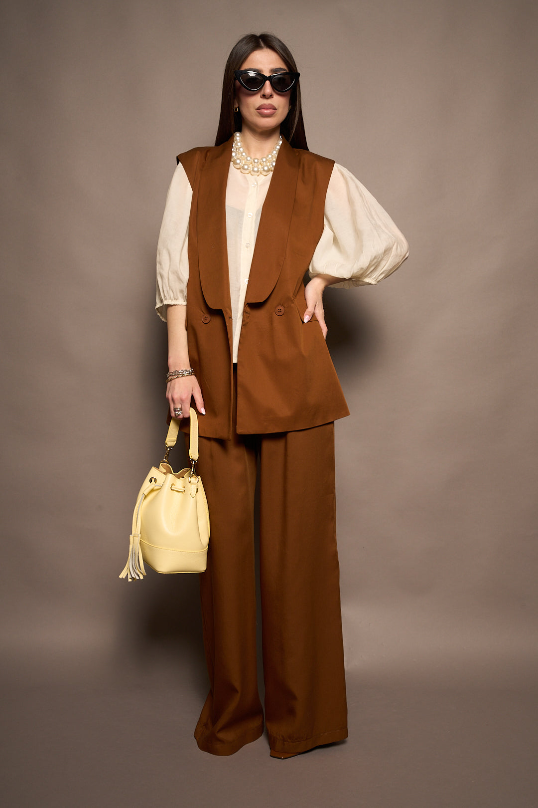 Pantalone completo marrone