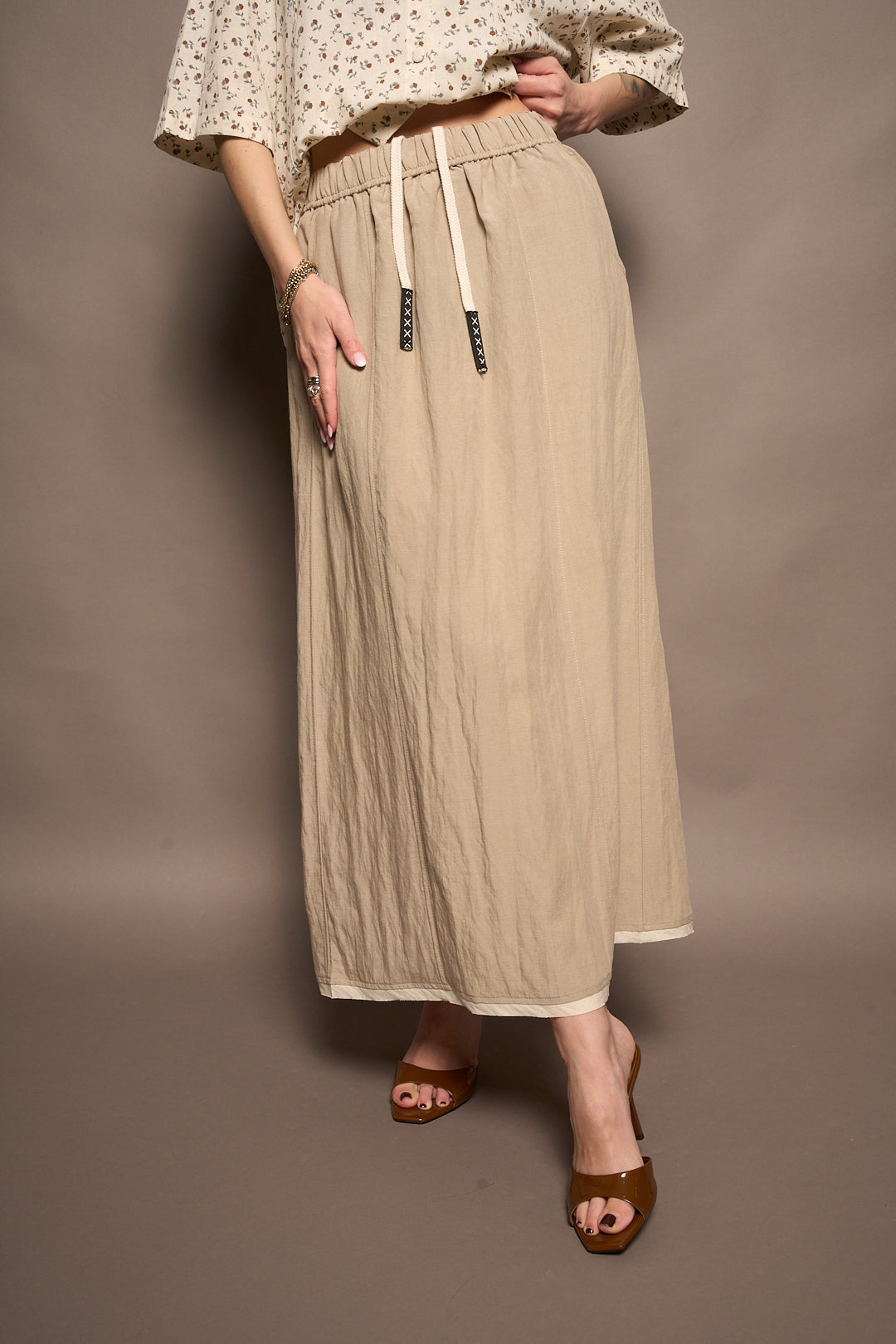Gonna cargo beige