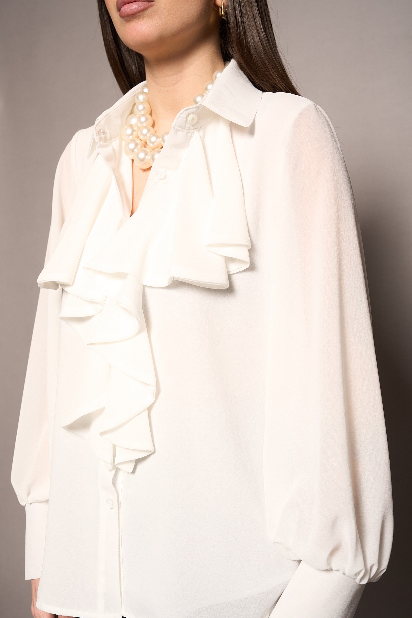 Camicia volant bianca