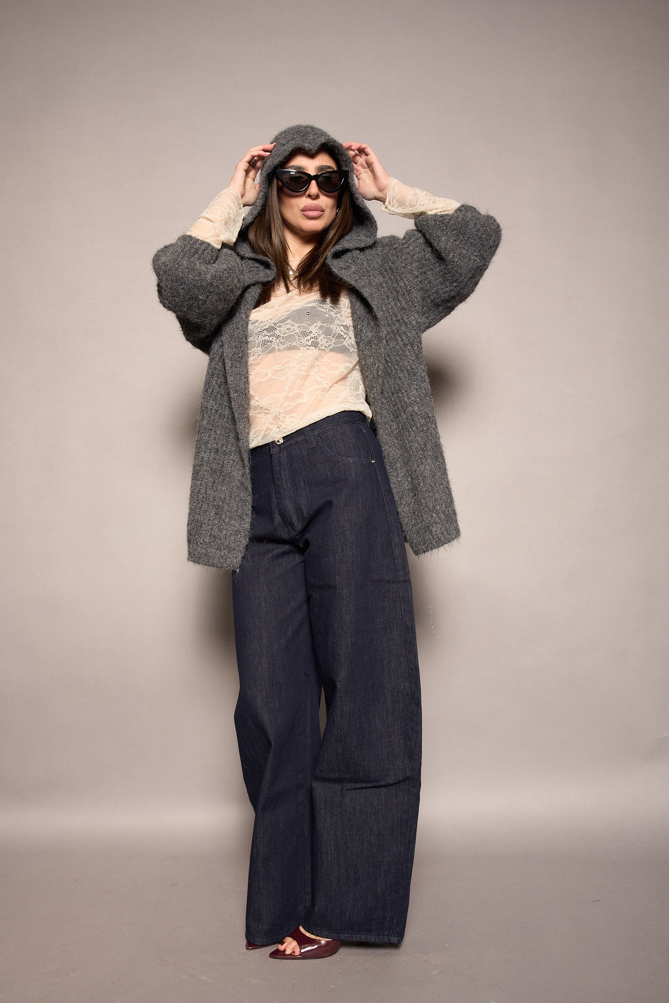 Cardigan cappuccio