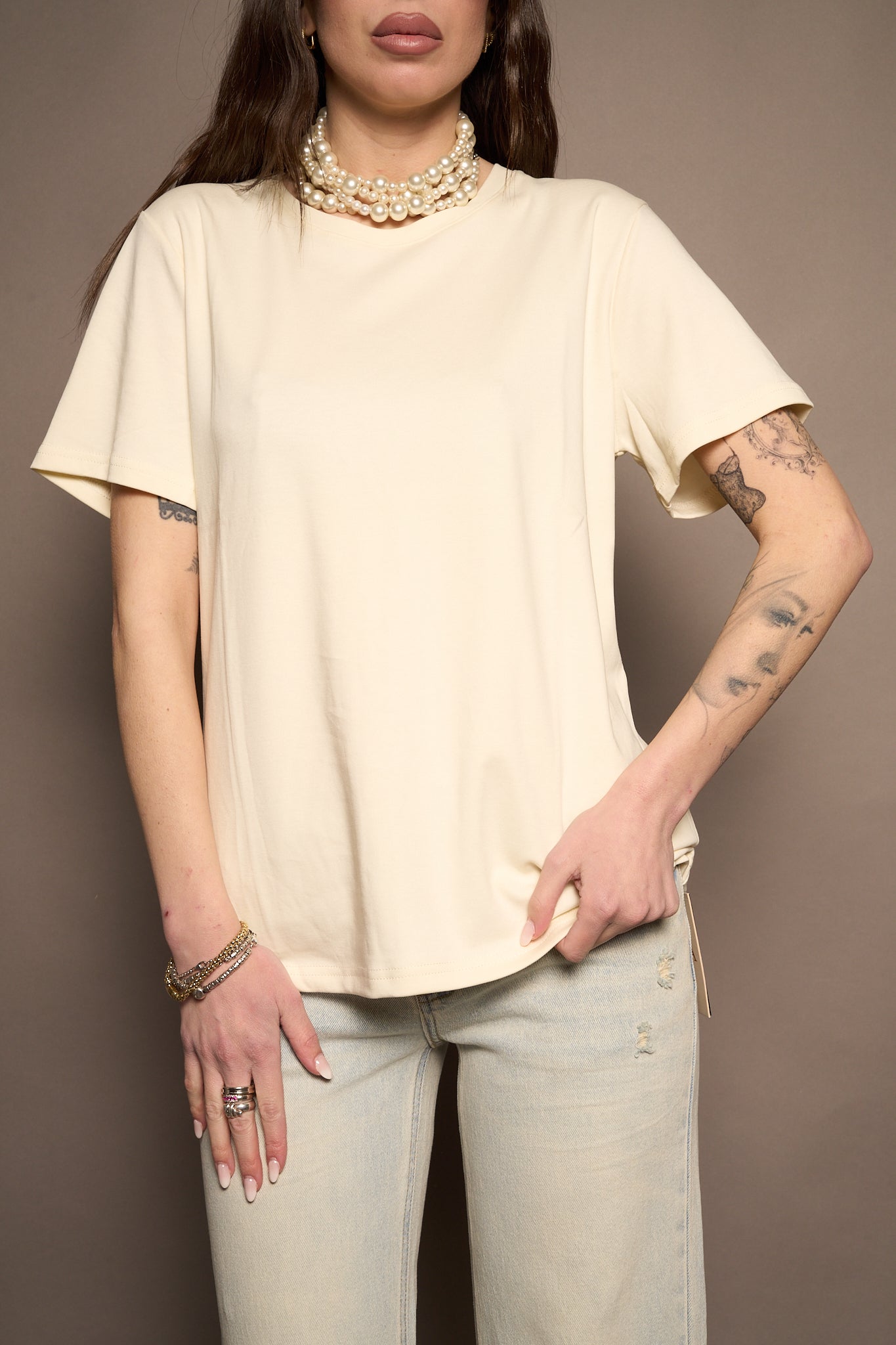T-shirt panna