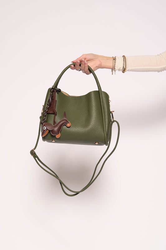 Borsa charm verde