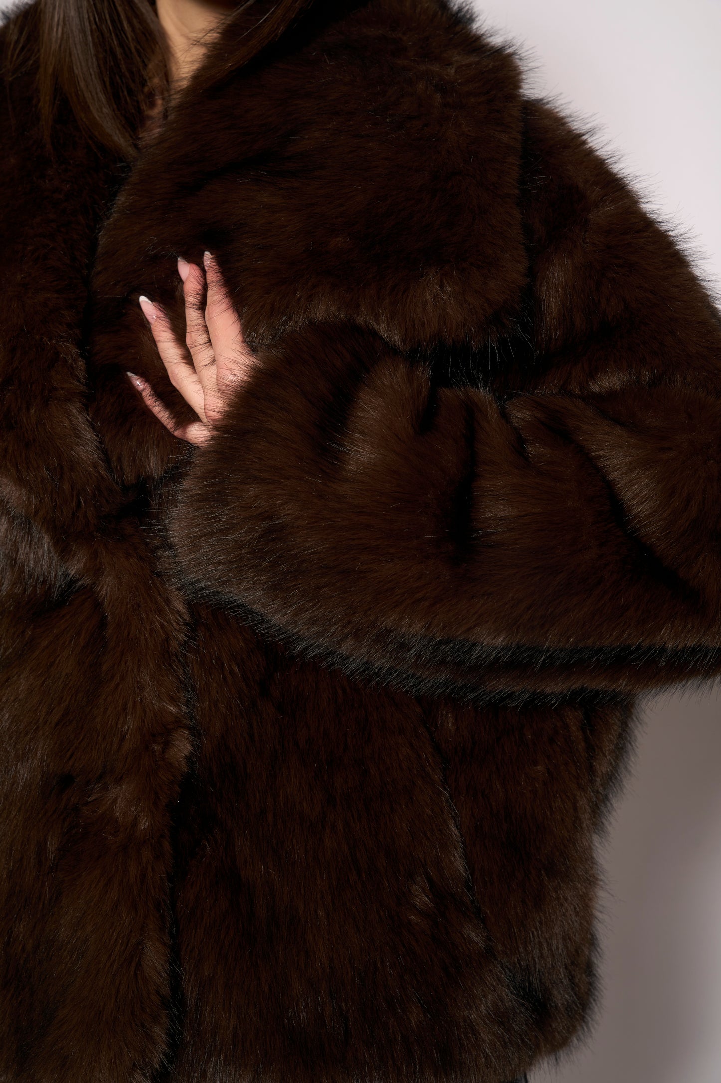 Pelliccia eco marrone