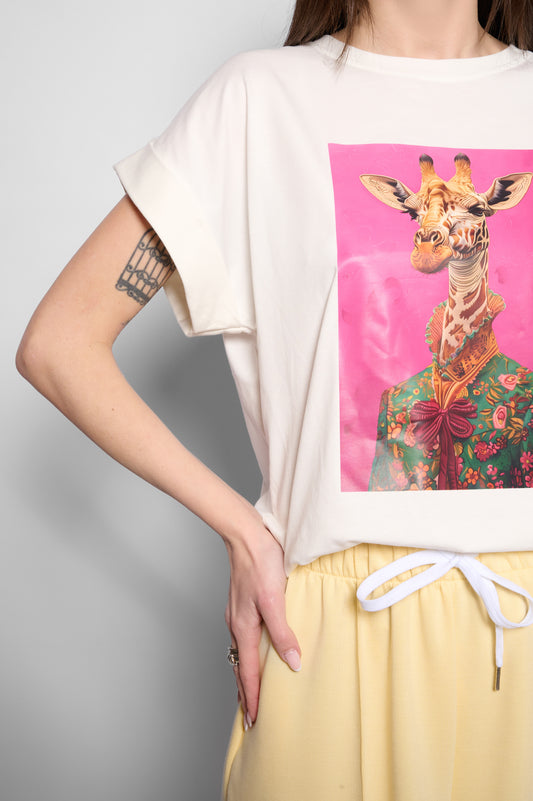 T-shirt giraffa