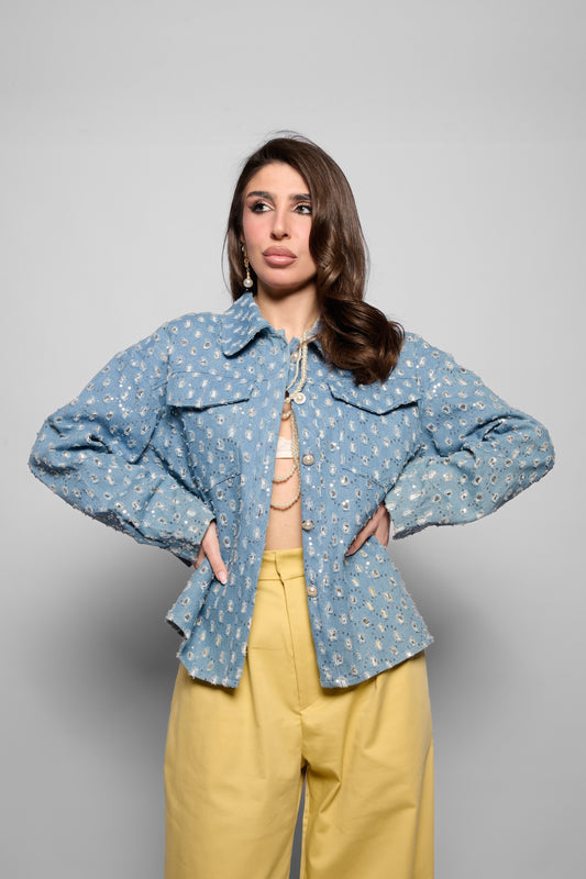 Giacca camicia denim