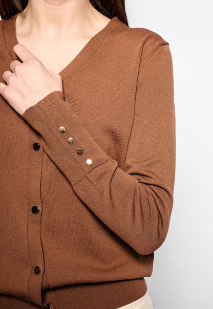Cardigan filo basic camel