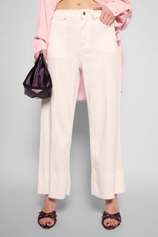 Jeans bianco wide leg