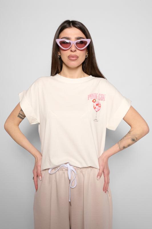 T-shirt Pink Gin