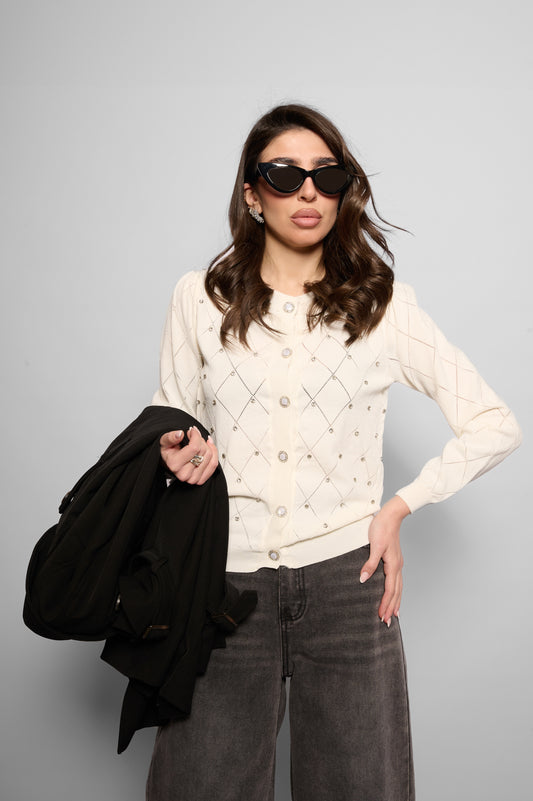 Cardigan strass