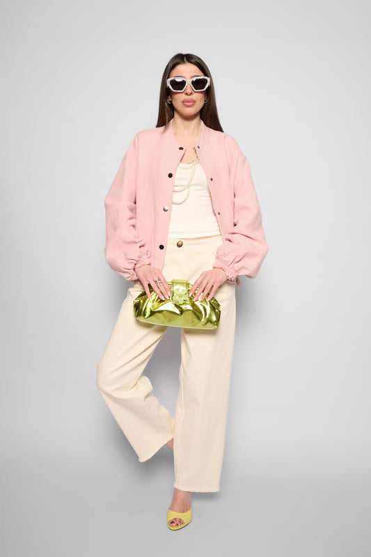 Bomber cotone rosa