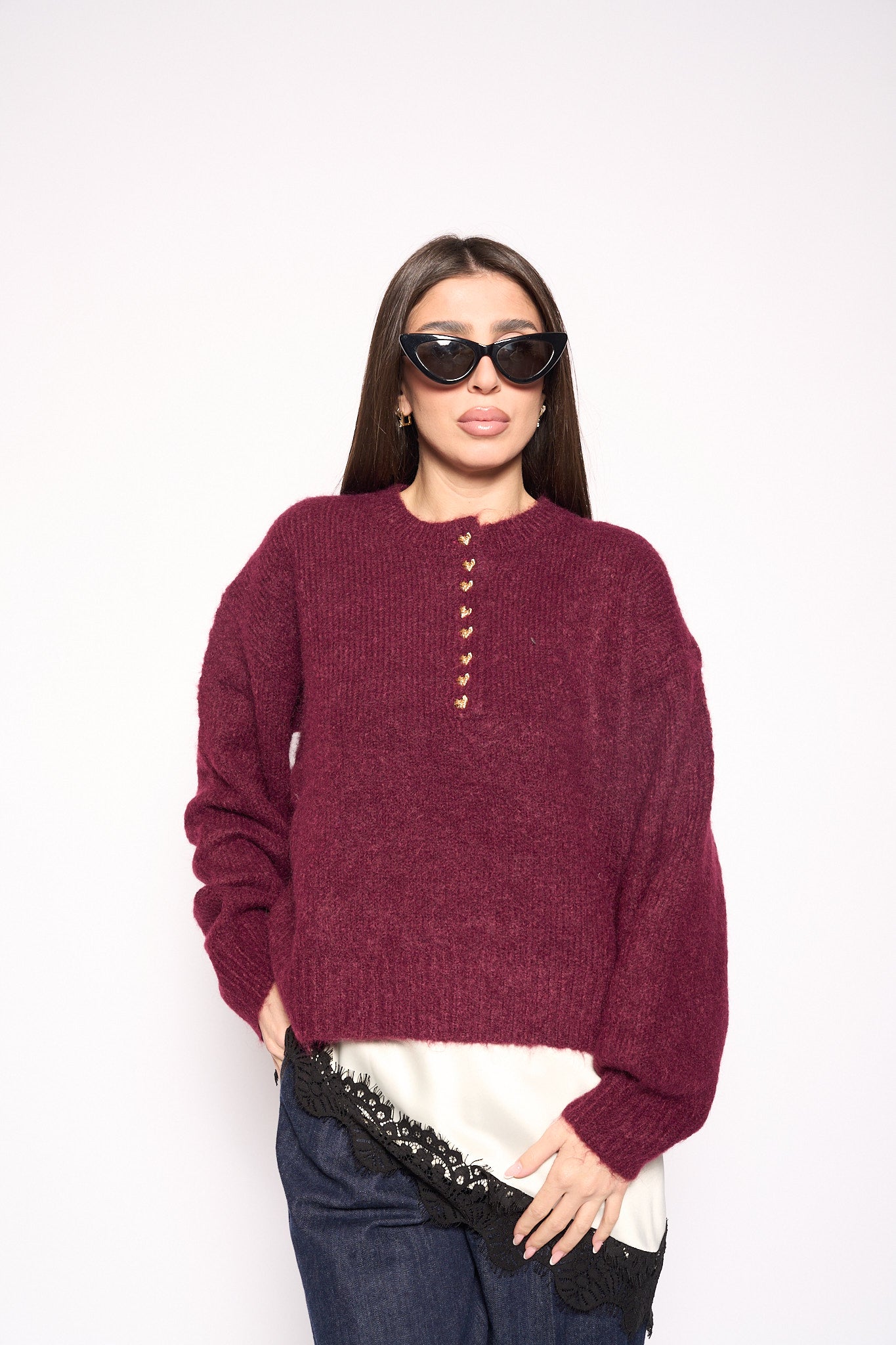 Maglione cuori