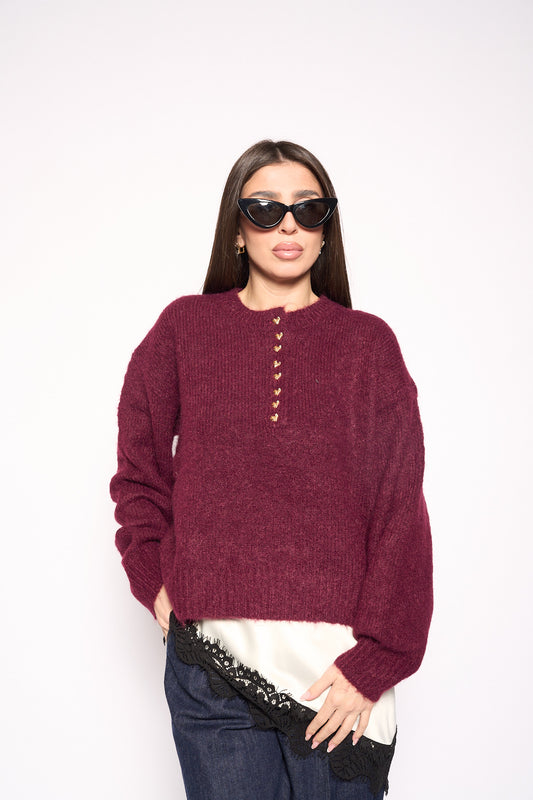 Maglione cuori