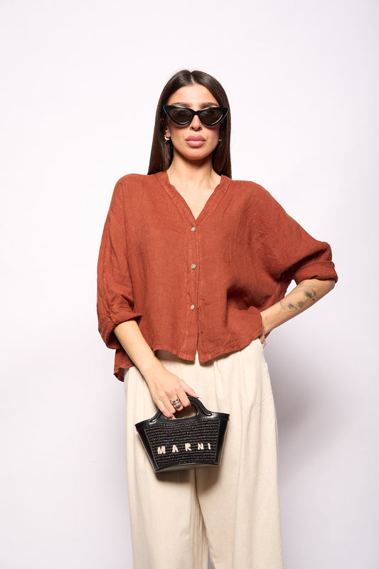 Camicia lino coreana