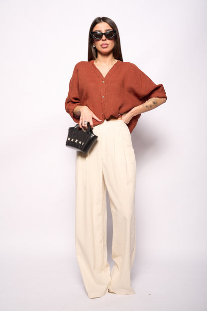 Camicia lino coreana