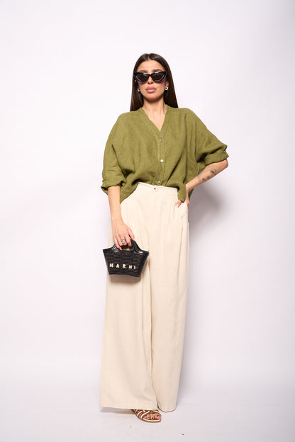 Camicia lino coreana