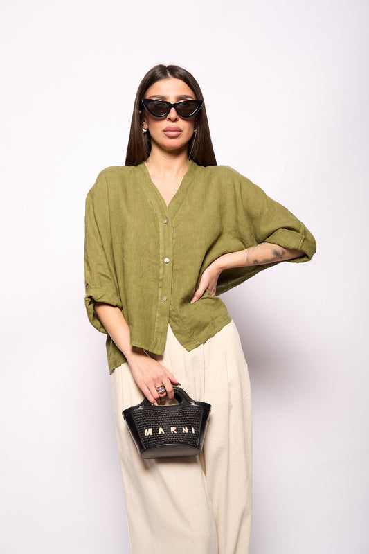 Camicia lino coreana