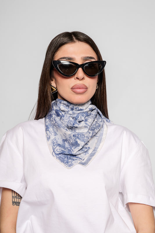 Foulard Jungle blu