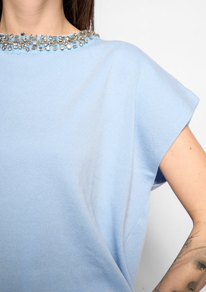 Maglia collo gioiello
