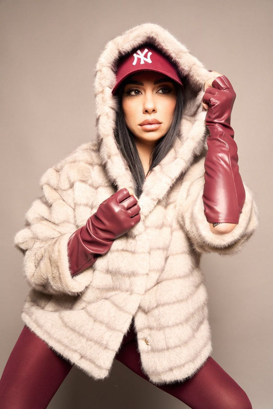 Pelliccia eco grigia