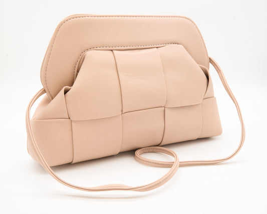 Pochette intreccio cipria