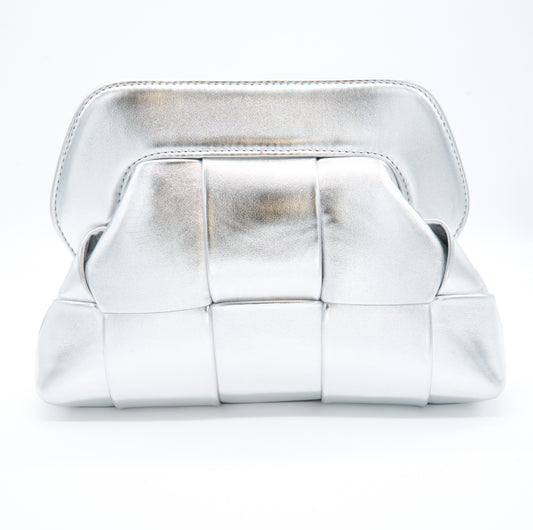 Pochette intreccio silver