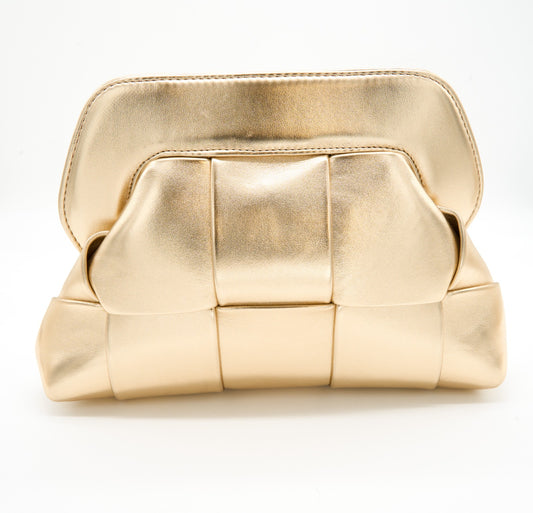 Pochette intreccio gold