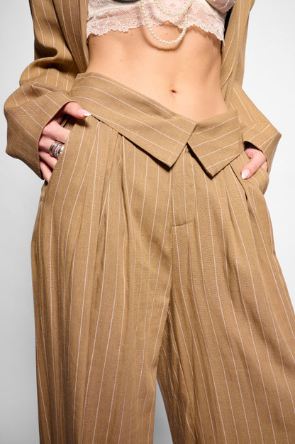 Pantaloni gessati Lumina