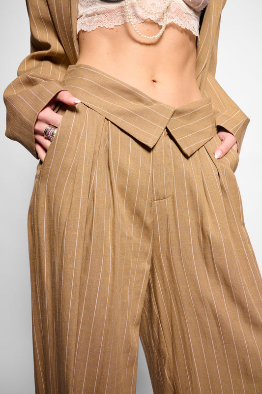 Pantaloni gessati Lumina