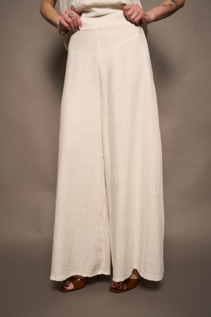 Pantalone lino bianco